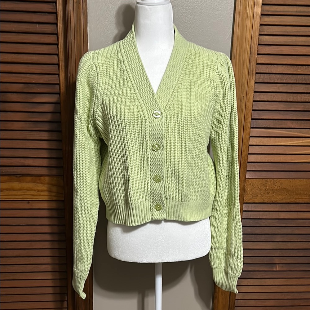 Jessica Simpson Green Cardigan Sweater